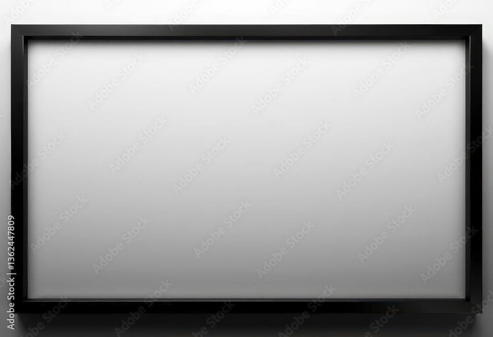 Poster subtle grayscale gradient backdrop within a sleek black frame, background, image
