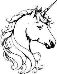 black horse vector illustration