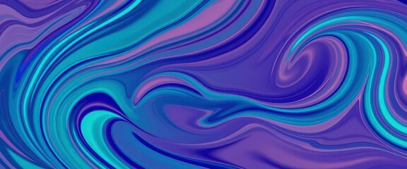 Swirling teal and cobalt abstract vector shapes, dynamic and energetic, swirl, vibrant