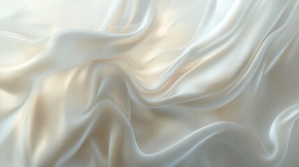 Obraz premium Soft, flowing cream silk fabric texture