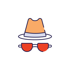 Incognito icon design with white background stock illustration