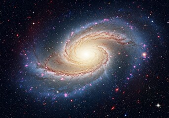 Fototapeta premium Astronomic Spiral Structure with Central Brightness Source