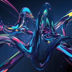 Digital Abstract with Multi-Layered Waves