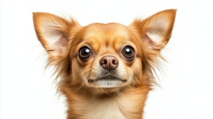 A close-up portrait of a dog with a furry coat and expressive eyes, embodying the warmth and companionship of pets, suitable for animal-related topics