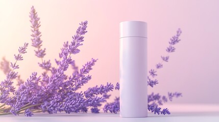 Lavender cosmetic product mockup.  Spa, beauty, wellness concept.