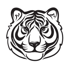 Tiger Face Vector Illustration, Tiger Logo, Decorative Tigers Clip Art Logo, Mascot Tiger Illustration design, Tiger Head Vector Image