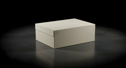 Studio Shot Of A Blank White Cardboard Box