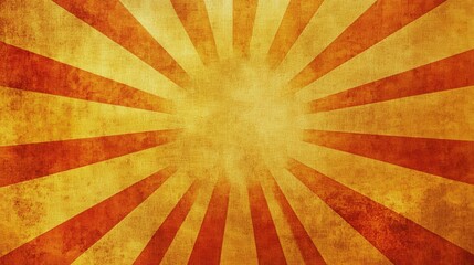 Abstract Grunge Background with Rays and Halftone Dots in Warm Tones