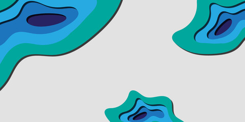 The lines are shaded to add depth 3D. pattern on white background with texture. green blue color creates a modern and futuristic look.