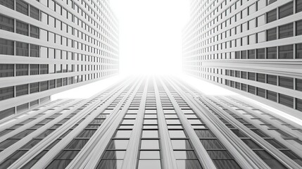 Fototapeta premium Abstract Cityscape: A Study in White and Light 