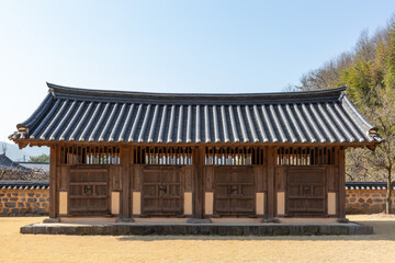 Traditional Korean Architectural Style Hanok Housing Landscape