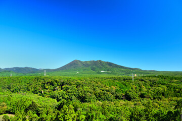 那須塩原から見る那須連山の風景