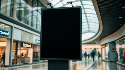 AI-Generated Digital Advertising Boards in a City Market Square