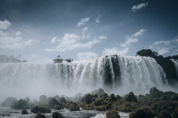 Iguazu falls in the summer brazilian site