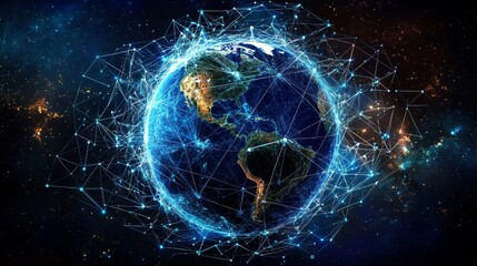 Symbolism of a globe showcasing instant connections across the planet.