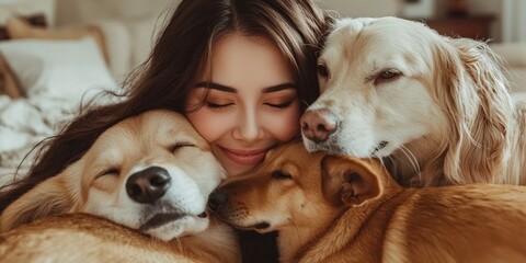 A joyful pet sitter ensures loving care for all pets.