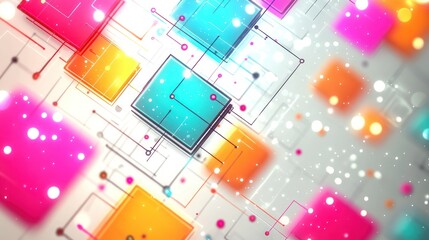 Vibrant Digital Abstract: A Symphony of Color and Light