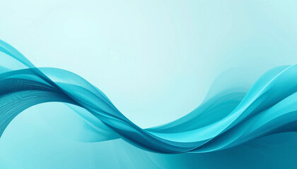 Obraz premium Cool Teal & Cyan Flow | Abstract Soft Gradient 8K Wallpaper