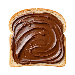 Chocolate spread bread isolated