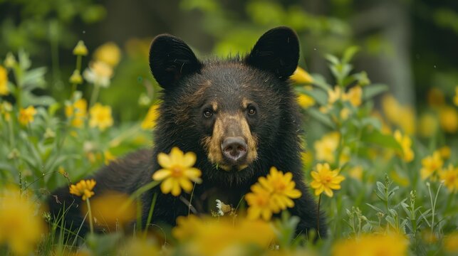 black bear in the forest