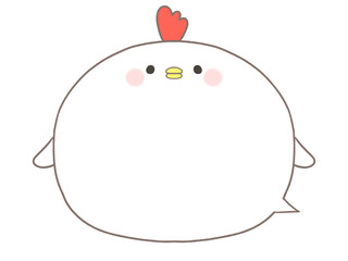 かわいいニワトリの吹き出し