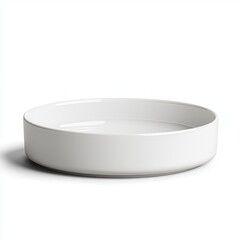 A Clean White Ceramic Bowl Perfect for Serving Food or Decoration A Simple Elegant Design for Modern Kitchens and Dining