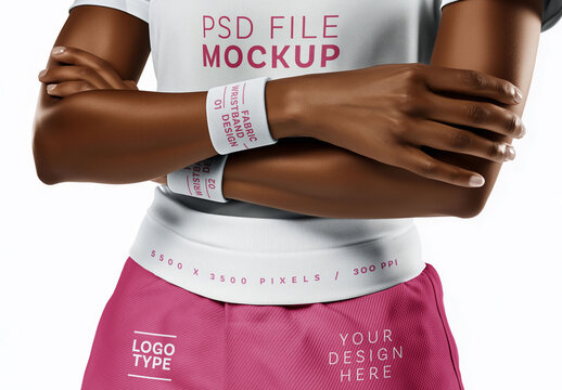 Sports Wristband and Athlete Uniform Mockup for Design and Branding Projects