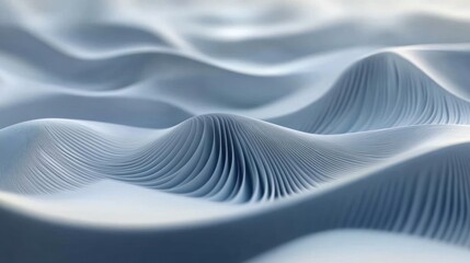 Abstract wavy forms, soft light, modern design, background. Possible use For website background, product presentation, or digital art projects