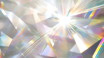 Glitter silver crystal and spectrum background