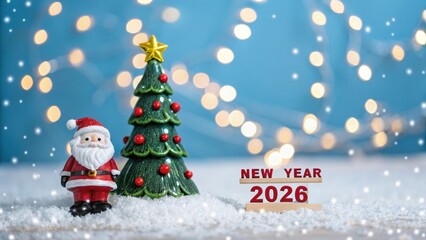 Obraz premium Festive Christmas Scene Celebrating 2026 New Year