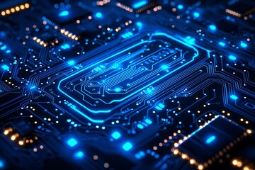 Future of Electronics Through Advanced Circuit Board Innovations Highlighting Intricate Microchip Designs Efficient Data Flow and High-Performance Integration Showcasing the Role of Semiconductors in 