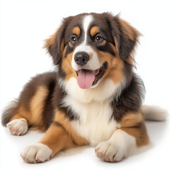 border collie puppy isolated on white background
