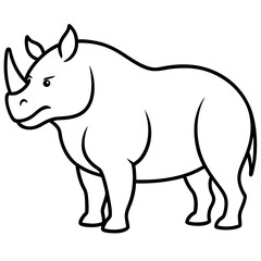 vector illustration of a rhinoceros
