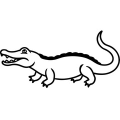 vector illustration of a crocodile
