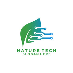 Leaf Network logo design vector. Creative Digital Leaf Network logo design vector template
