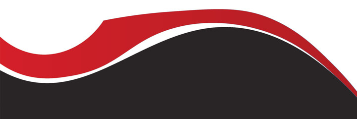 Abstract red waves are flowing on black and white background. red line background curve element. Suit for business, cover, header, wallpaper, corporate, website, flyer