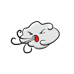illustration of blowing cloud,cartoon,good for your visual elements,vector format