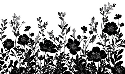 Floral flower vector Illustrations on white background