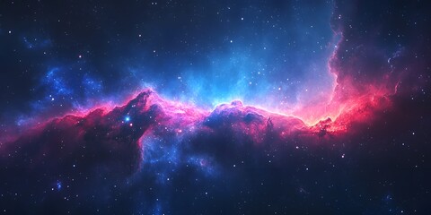 Fototapeta premium Mesmerizing galaxy with glowing star clusters and cosmic dust