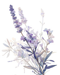 Obraz premium Floral flower vector Illustrations on white background
