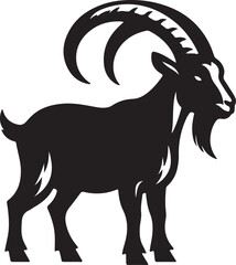 goat on a white background