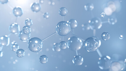 ethanol molecular structure 3d, ethyl alcohol structural chemical formula view from a microscope