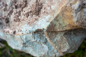 Big beautiful stone on the ground , stone background 