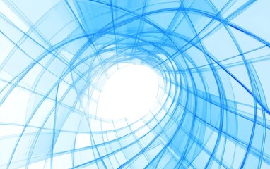 Naklejka premium Abstract Blue Swirl Design with Light Background