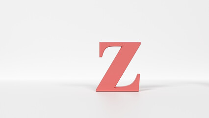 Obraz premium 8K 3D Lowercase Letter z – High-Resolution Alphabet Flash Card and Typography Render