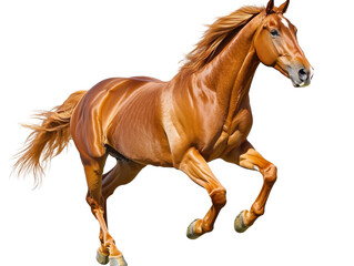 Obraz premium Isolated Chestnut Horse in Motion