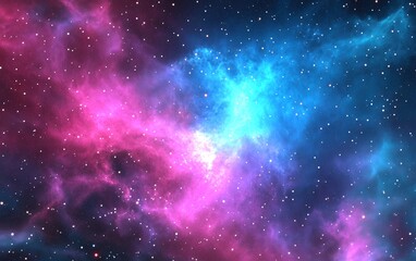 Obraz premium Colorful Cosmic Nebula in Deep Space Background