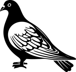 Obraz premium Illustration of a Stylized Pigeon