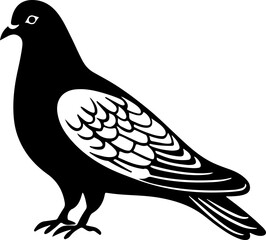 Obraz premium Illustration of a Stylized Pigeon