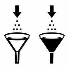 Simple Funnel Process Vector design.